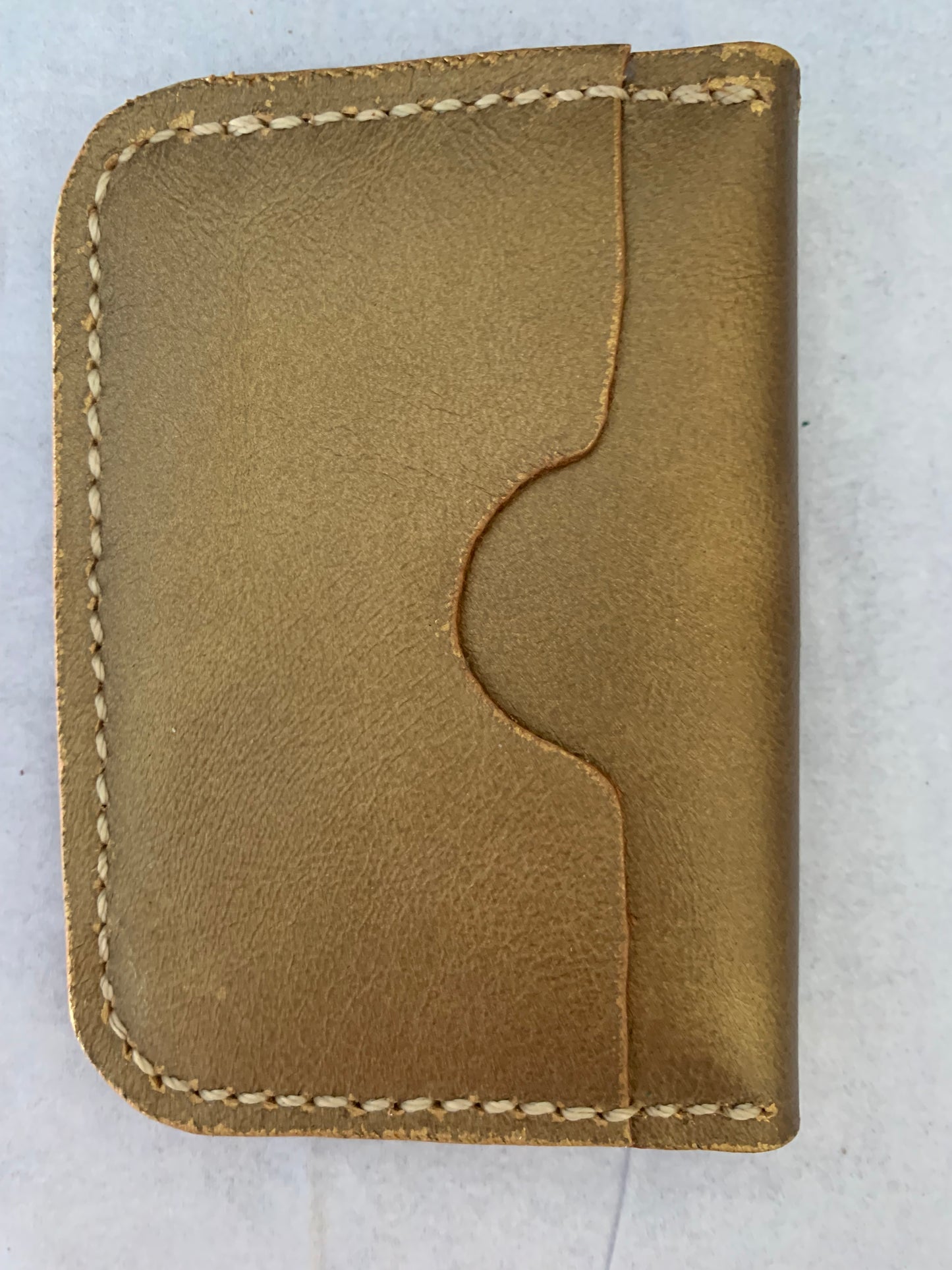 Metallic gold card wallet