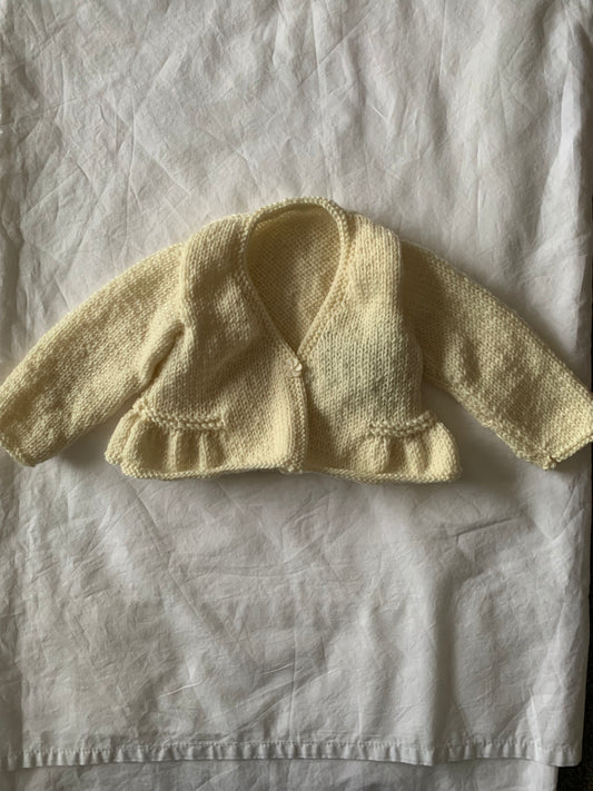 Newborn cardigan with one button