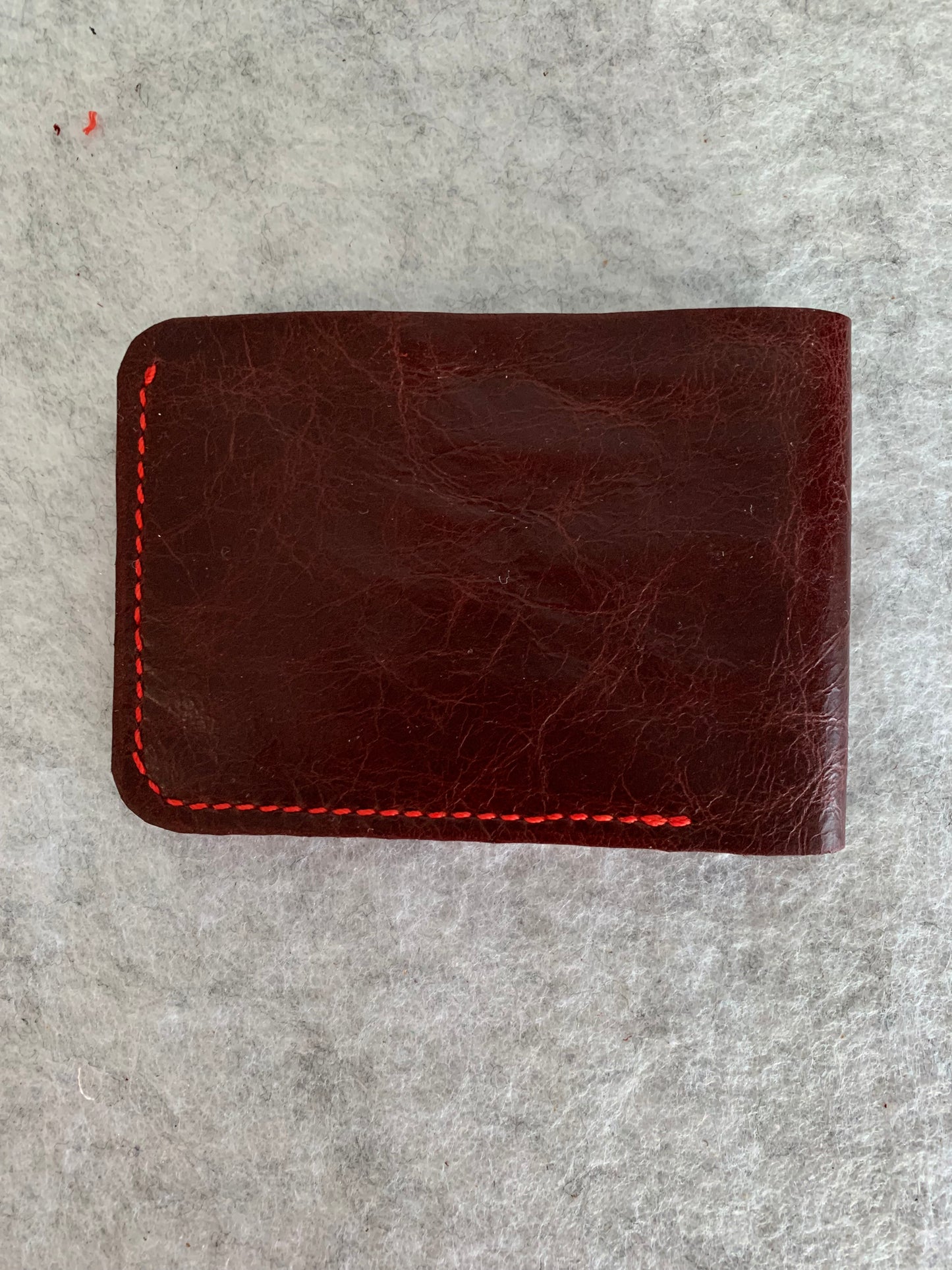 Burgundy leather bifold wallet