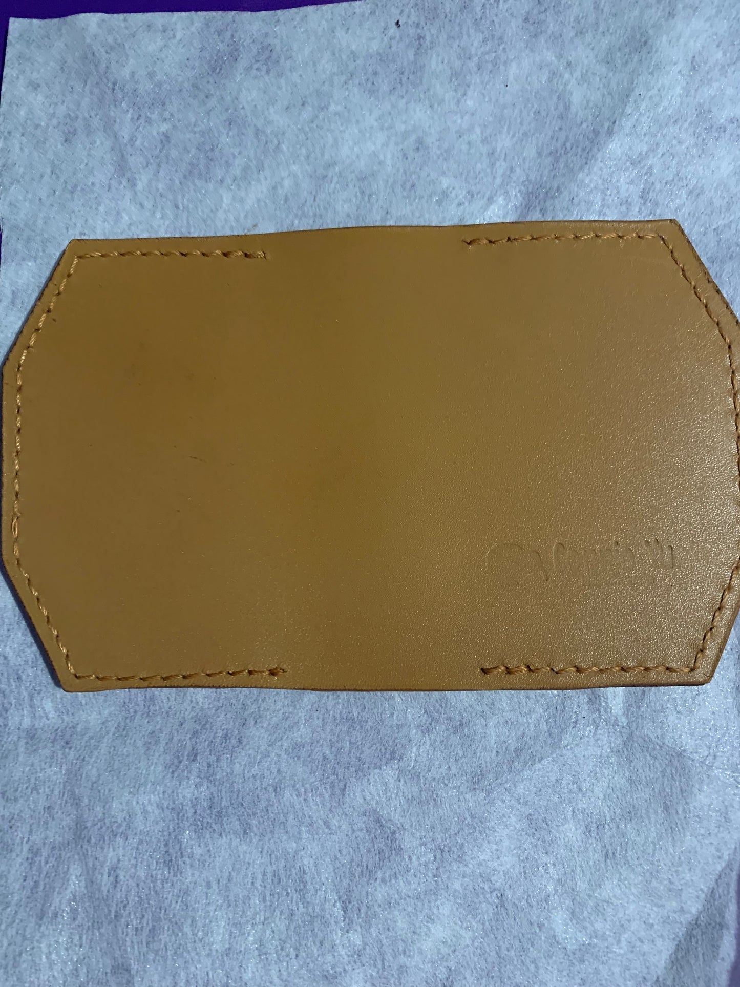 Tan colour leather card wallet