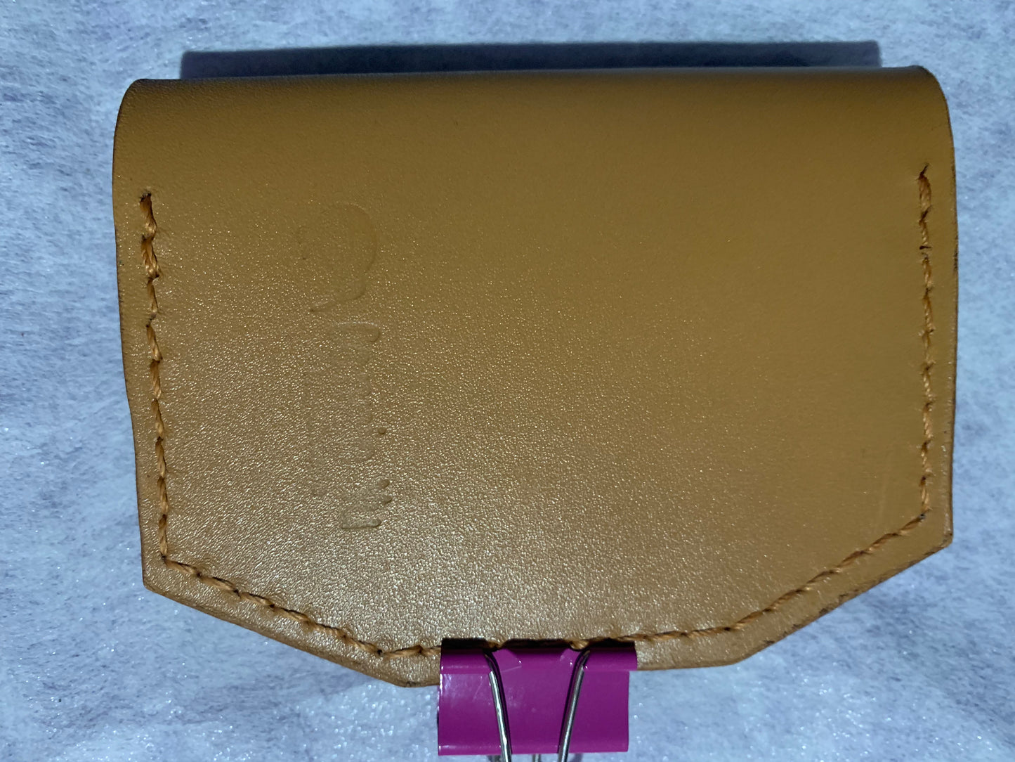 Tan colour leather card wallet