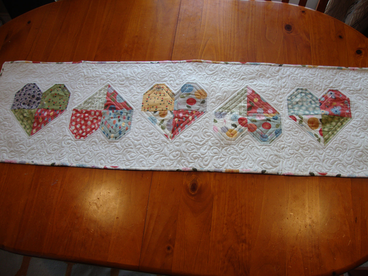 Quilted Heart Table Runner