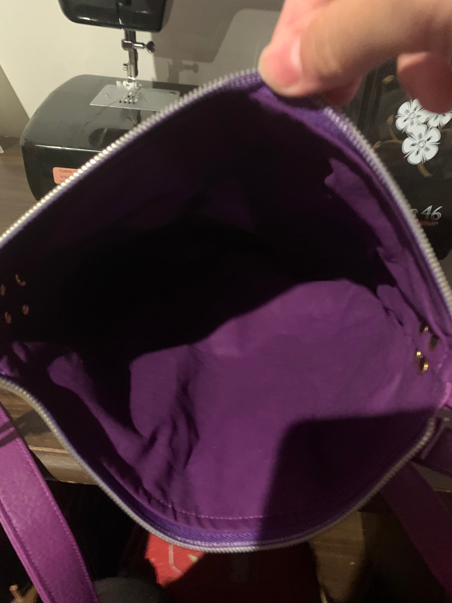 Purple crossbody bag