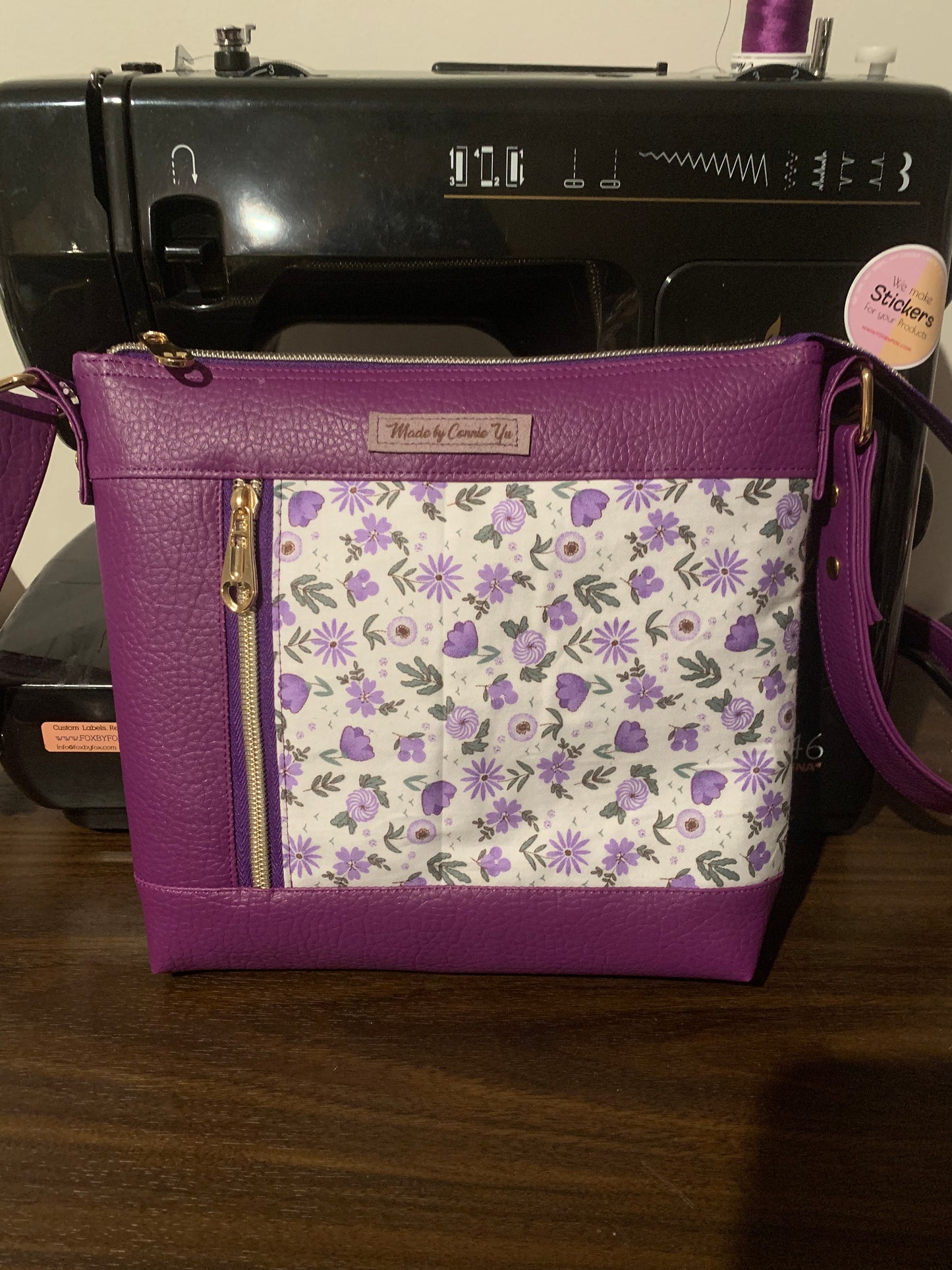 Purple crossbody bag