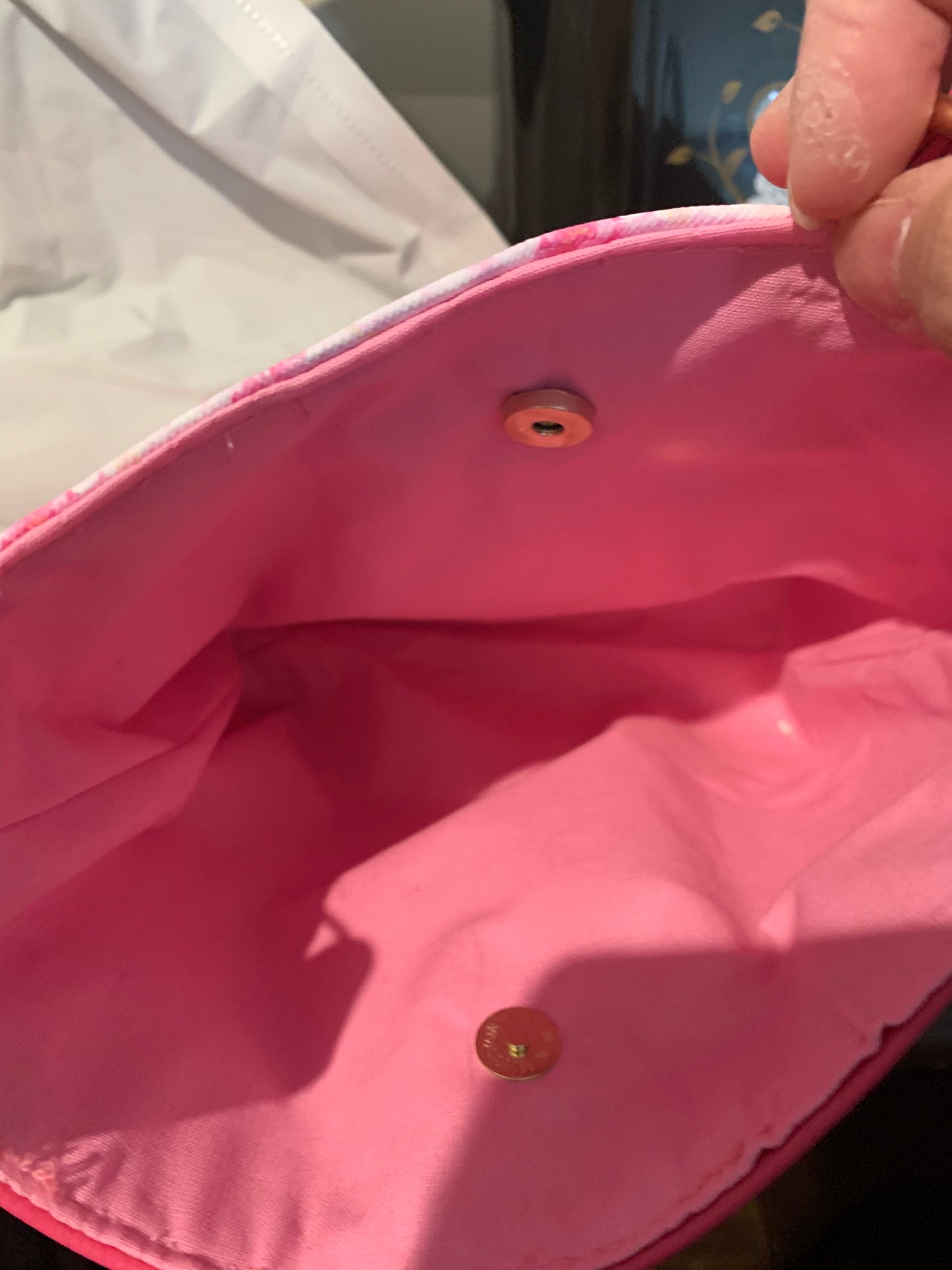 Pink flower crossbody bag